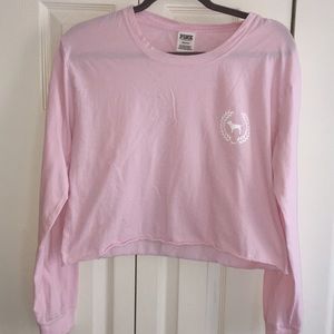 ❗️Victoria’s Secret Pink - Long Sleeve Crop Tee